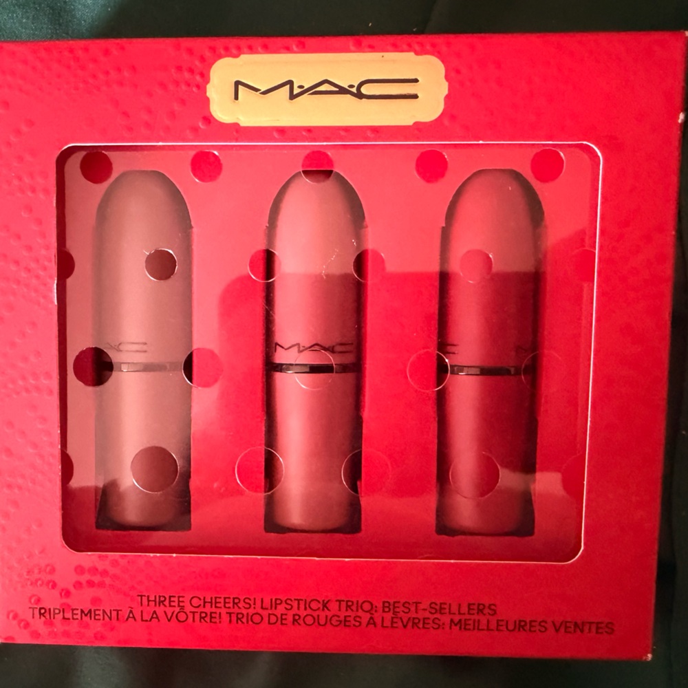 MAC Lipstick Trio Set in Red Packaging